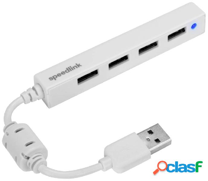 SpeedLink Snappy Slim 4 Porte Hub USB 2.0 Bianco