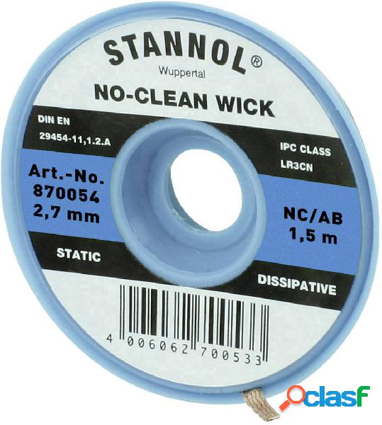 Stannol NC/BB Treccia Lunghezza 1.5 m Larghezza 2.7 mm