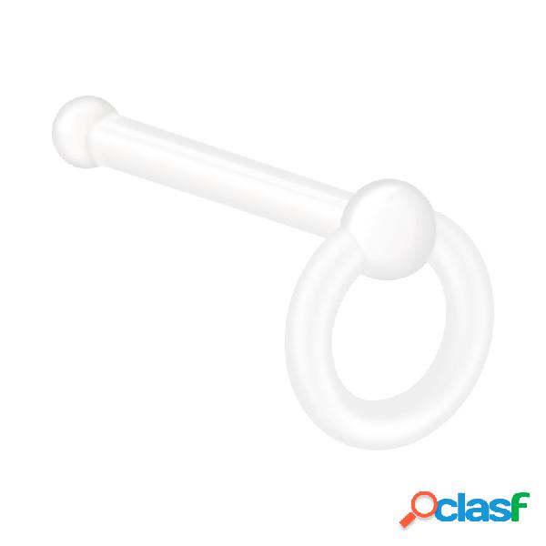 Straight nose stud (bioflex, transparent) Bioflex Piercing