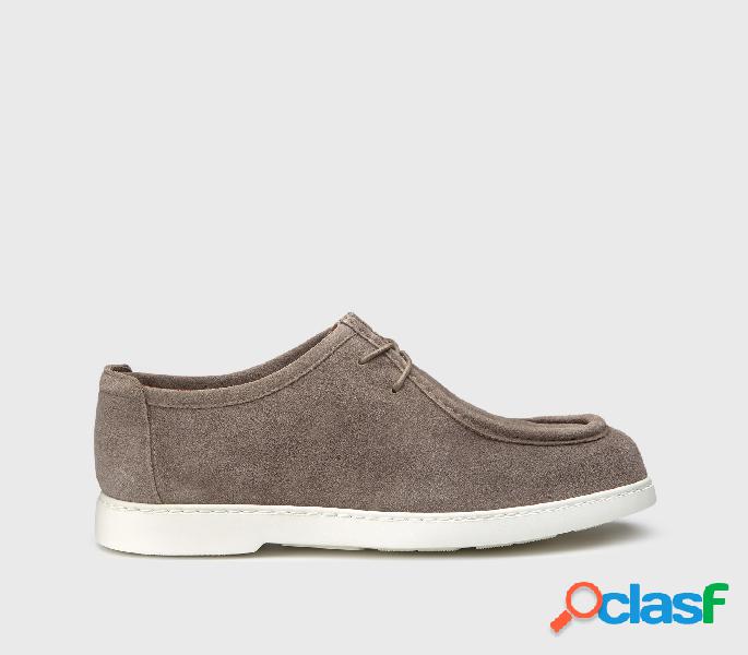Stringate in suede Marrone 44M_U