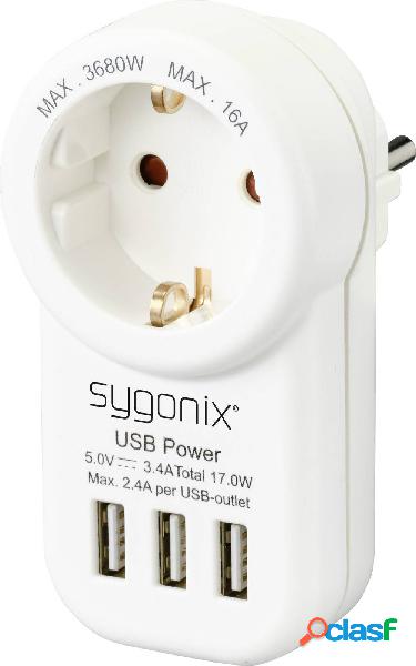 Sygonix SY-4755856 Presa di corrente intermedia con USB