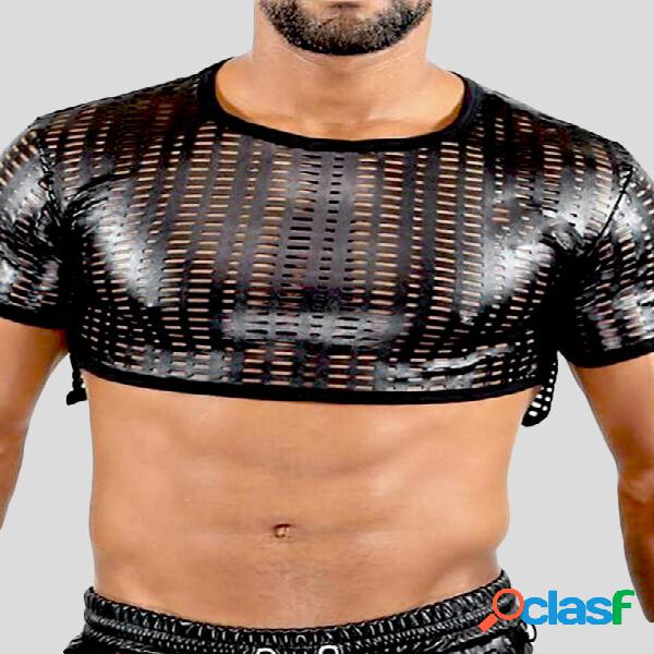 T-shirt corta da uomo Cutout Crew Collo