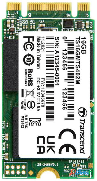 Transcend MTS402M 16 GB M.2 PCIe NVMe SSD 2242 SATA III