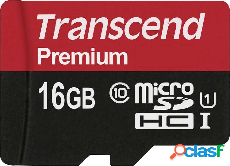 Transcend Premium Scheda microSDHC 16 GB Class 10, UHS-I