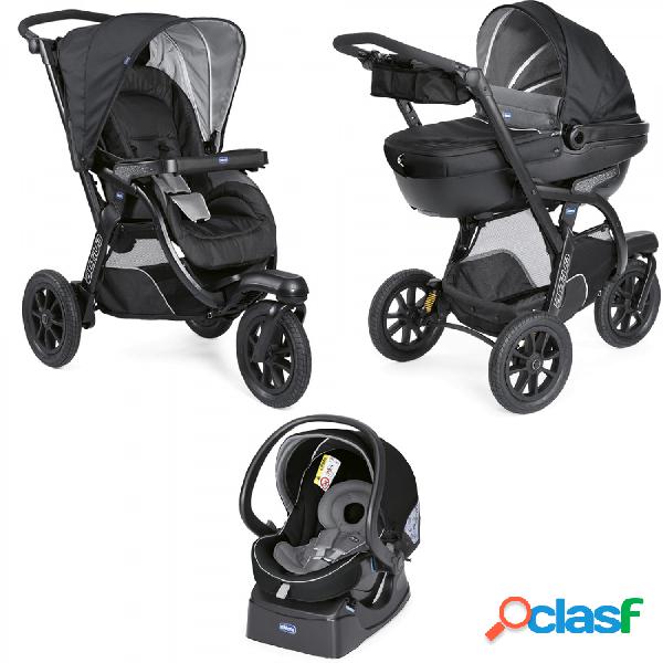 Trio Chicco Activ3 Jet Black + Kit Auto