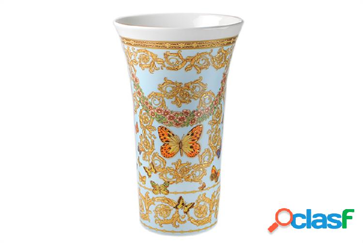 Versace Vaso Le Jardin porcellana azzurro oro