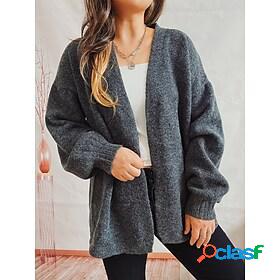 Women's Cardigan Sweater Jumper Chunky Knit Knitted Tunic