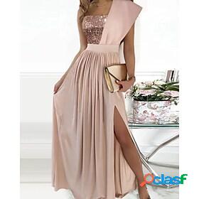 Womens Maxi long Dress A Line Dress Party Dress Pink