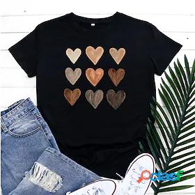 Womens T shirt Tee Basic Print Basic Simple T-shirt Sleeve