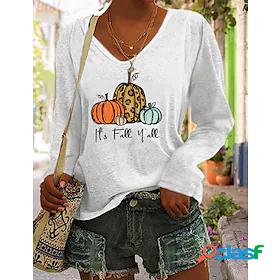Womens T shirt Tee Green Blue Gray Print Leopard Pumpkin