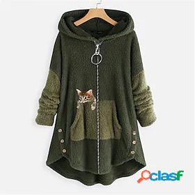 Womens Teddy Coat Casual Jacket Fall Winter Street Daily