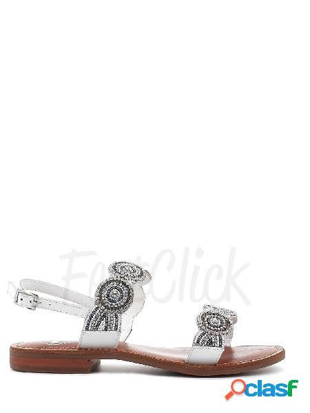 Woz Sandalo in Pelle con Strass, 19777 GUMMY 0769 - Pelle