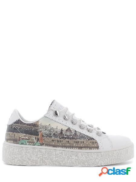 Ynot? Sneakers Walk in Rome in pelle con suola alta, YNI0000