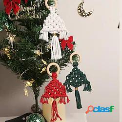 arazzo intrecciato 3 pezzi piccolo albero di natale ciondolo