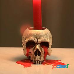candela della resina del cranio di halloween 1pc candeliere