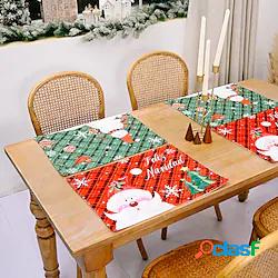 decorazioni Babbo Natale fiocco di neve plaid tovagliette