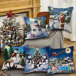 festa di natale double side cuscino della copertura 5pc