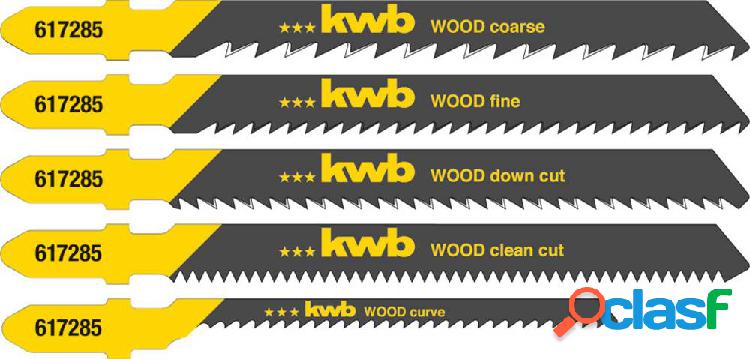 kwb 617285 Kit lame per seghetto alternativo per legno 5 pz.