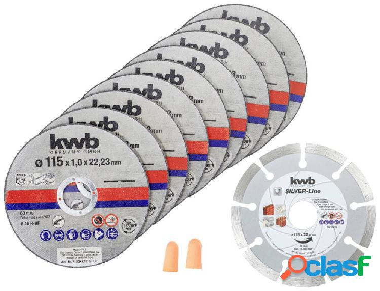kwb 712031 Kit dischi da taglio 10 parti 115 mm 22.23 mm 10
