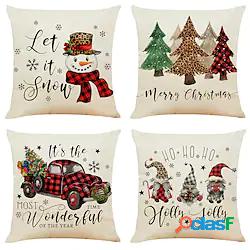 natale double side cuscino della copertura 4pc classico