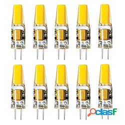 10pcs g4 2w 200lm cob led bi-pin lampadina dimmerabile per