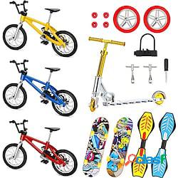 18 pezzi mini finger toys set finger skateboard finger bike