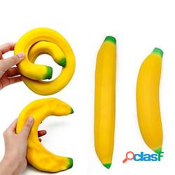 2 pcs elastico banana giocattolo sensoriale spremere squishy