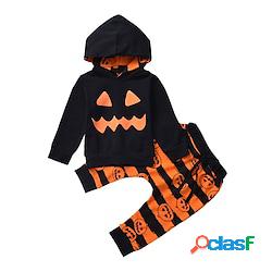 2 pezzi Bambino Da ragazzo Halloween Felpa con cappuccio e