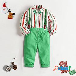 2 pezzi Bambino Da ragazzo Natale Camicia e pantaloni