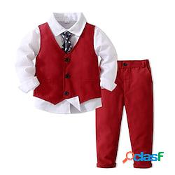 3 pezzi Bambino (1-4 anni) Da ragazzo Completo Vestito Tinta