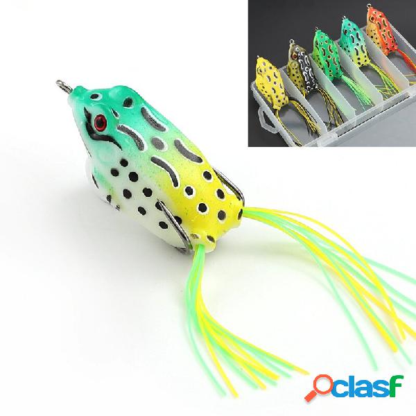 5 PZ Esca Rana Soft Tubo Esca Plastica TORCIA Esca con