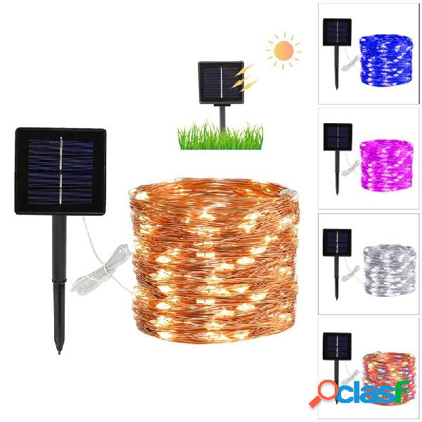 5 colori 8 modalità 10m 100LED solare Rame Luci a filo