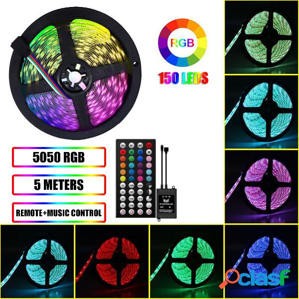 5M 5050 RGB Music LED striscia luminosa impermeabile / non