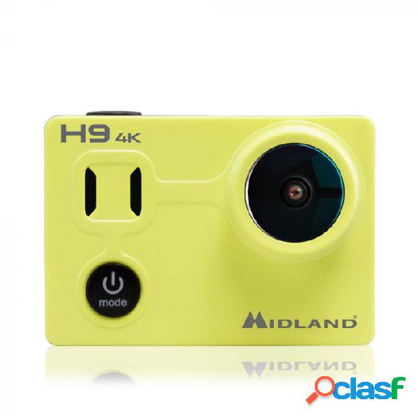 Action camera Midland H9 4K con LCD 2pollici Giallo
