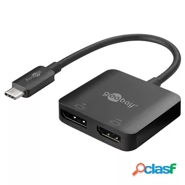 Adattatore Goobay da USB-C a DisplayPort/HDMI - Nero
