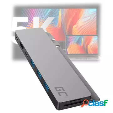 Adattatore hub USB-C doppio Green Cell Connect60 8 in 1 per