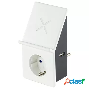 Adattatore per presa elettrica REV con caricatore USB e