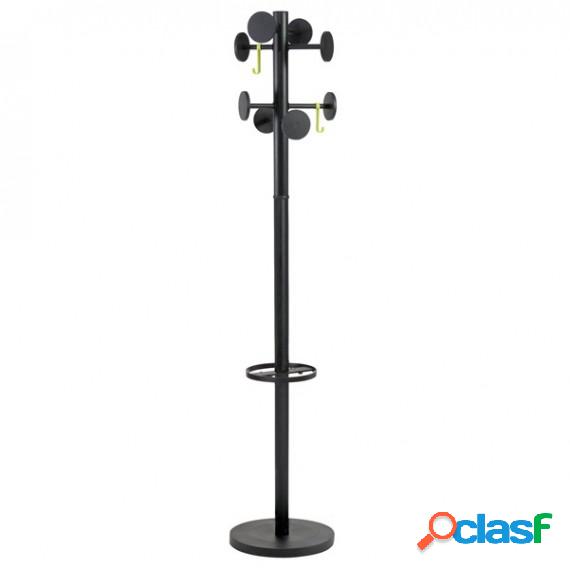 Appendiabiti Stand3 - 8 posti - 175x37 cm - nero - Alba