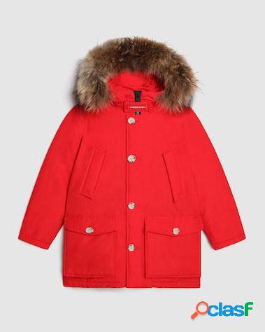 Arctic Parka HC rosso con cappuccio e pelliccia in procione