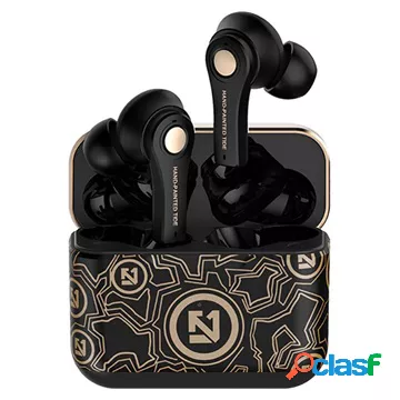 Auricolari TS-100 Graffiti TWS con Bluetooth 5.0 - Nero /