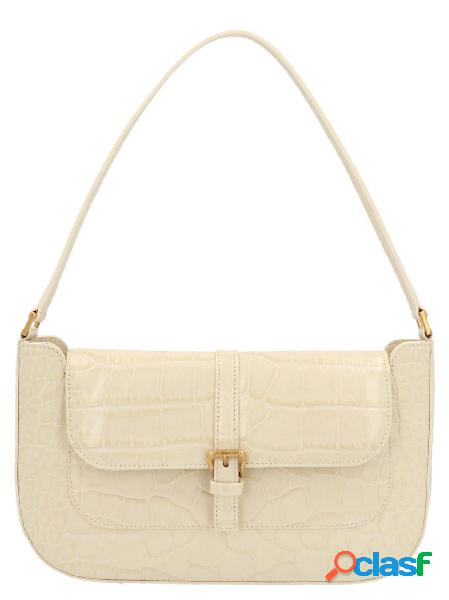 BY FAR BORSA A SPALLA DONNA 19FWMDASCEDMEDCE PELLE BIANCO