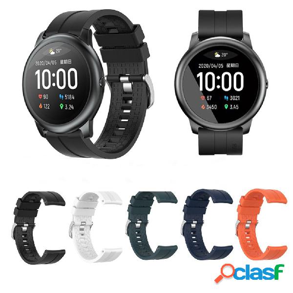 Bakeey 22mm Checked Elegant Silicone Strap Smart Watch Banda
