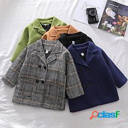 Bambino Da ragazzo Cappotto Manica lunga Verde Blu Nero