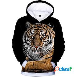Bambino Da ragazzo Felpa con cappuccio Tigre Esterno Stampa