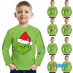 Bambino Da ragazzo Natale Grinch maglietta Tee Cartoni