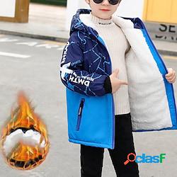 Bambino Da ragazzo Piume Capispalla Alfabetico Manica lunga