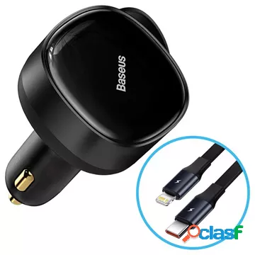 Baseus 2-in-1 Car Charger with Retractable Cable - 30W -