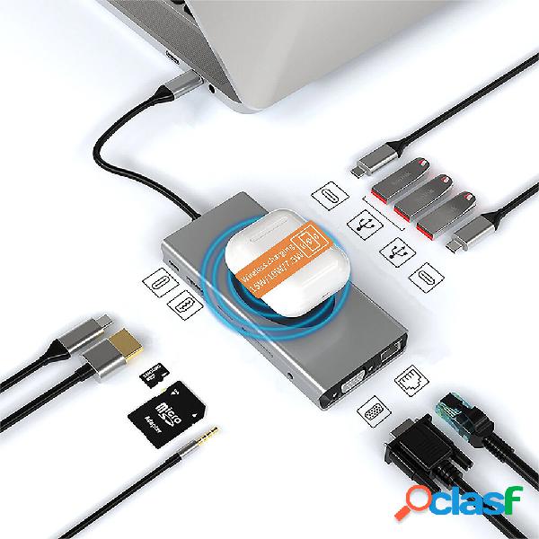 Basix 13-in-1 Tipo-C Docking Station USB-C Hub Splitter