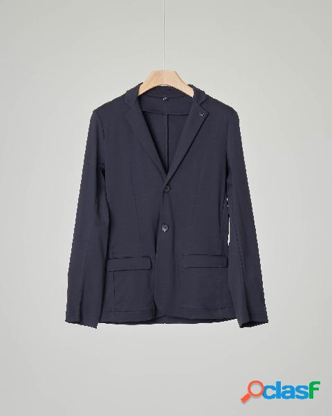 Blazer blu in jersey di cotone 6-8 anni