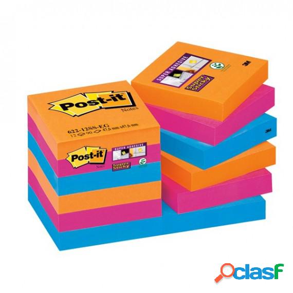 Blocco foglietti Post it Super Sticky - colore Bangkok -